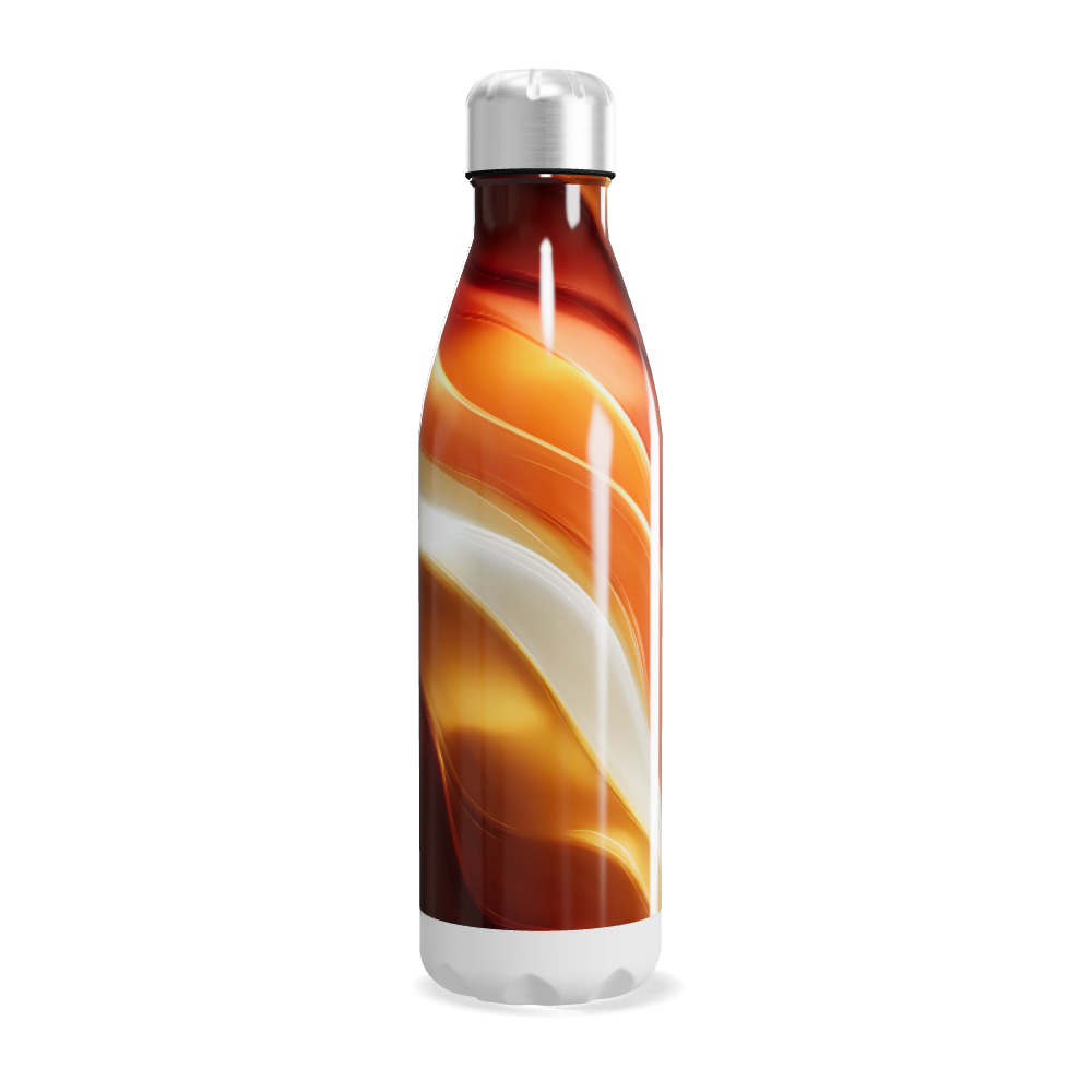 Garrafa Inox - Estampa Laranja e Branca