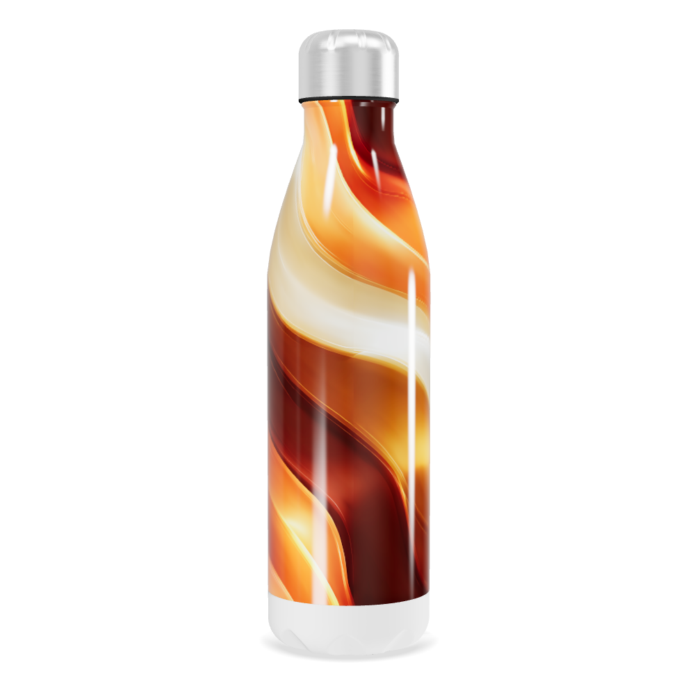 Garrafa Inox - Estampa Laranja e Branca