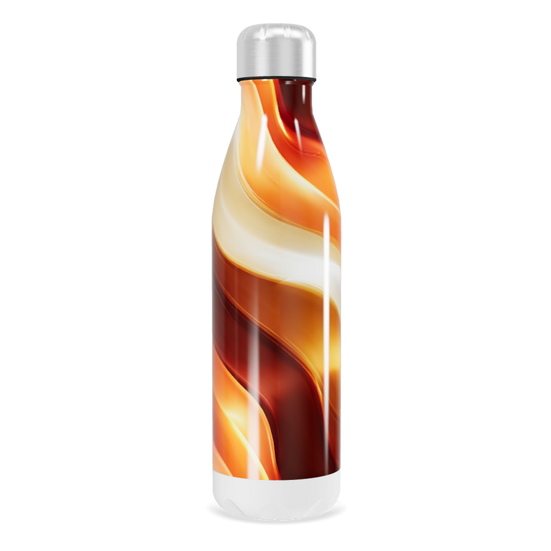 Garrafa Inox - Estampa Laranja e Branca