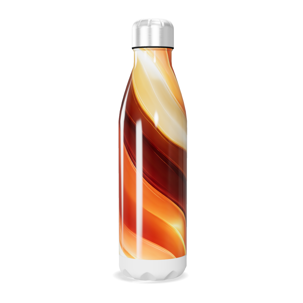 Garrafa Inox - Estampa Laranja e Branca