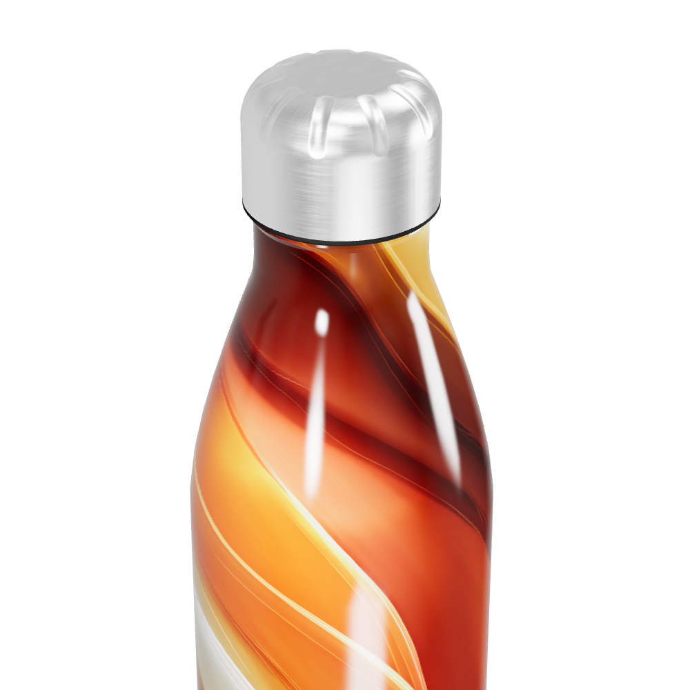 Garrafa Inox - Estampa Laranja e Branca