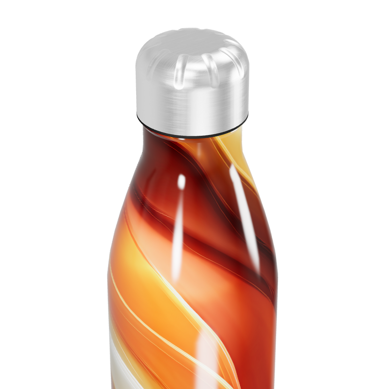 Garrafa Inox - Estampa Laranja e Branca