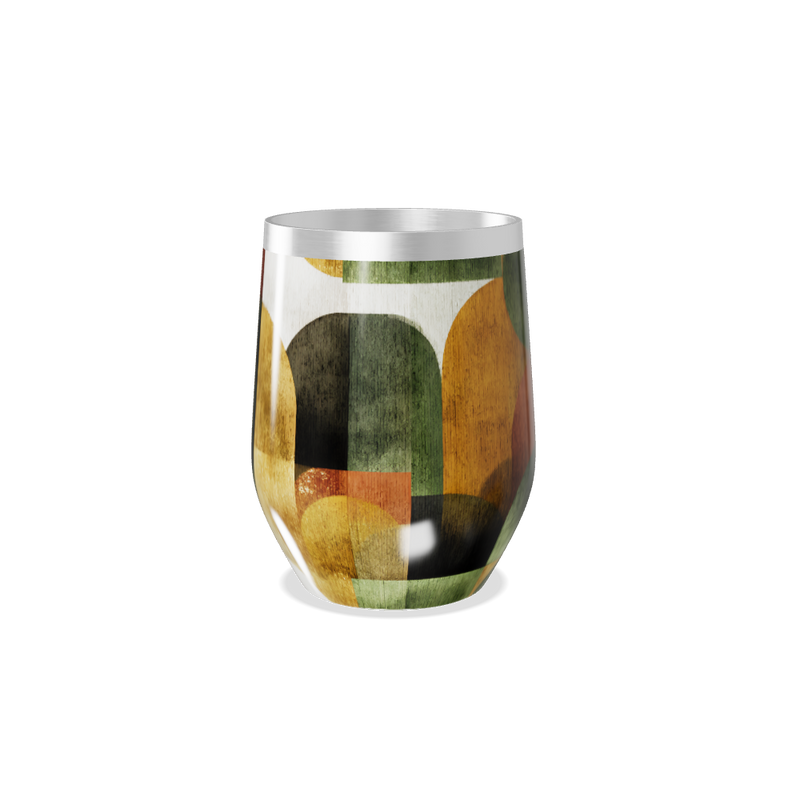 Copo Térmico Slim - Estampa Geométrica Colorida