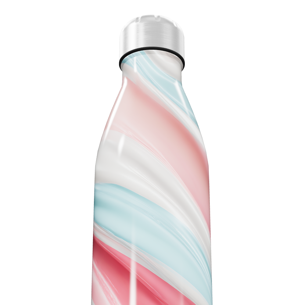 Garrafa Inox - Estampa Marmorizada Colorida