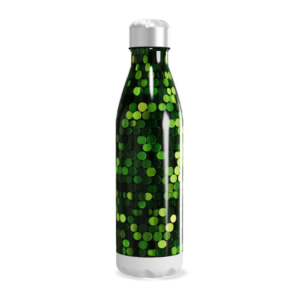 Garrafa Inox Verde - Estampa Hexagonal