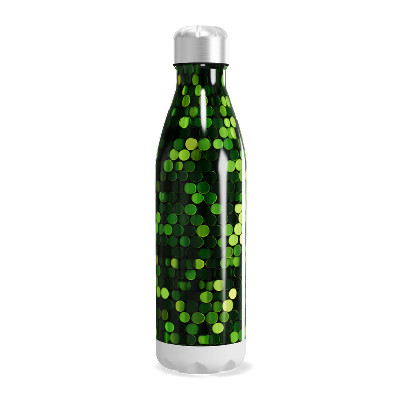 Garrafa Inox Verde - Estampa Hexagonal