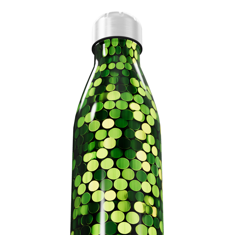 Garrafa Inox Verde - Estampa Hexagonal