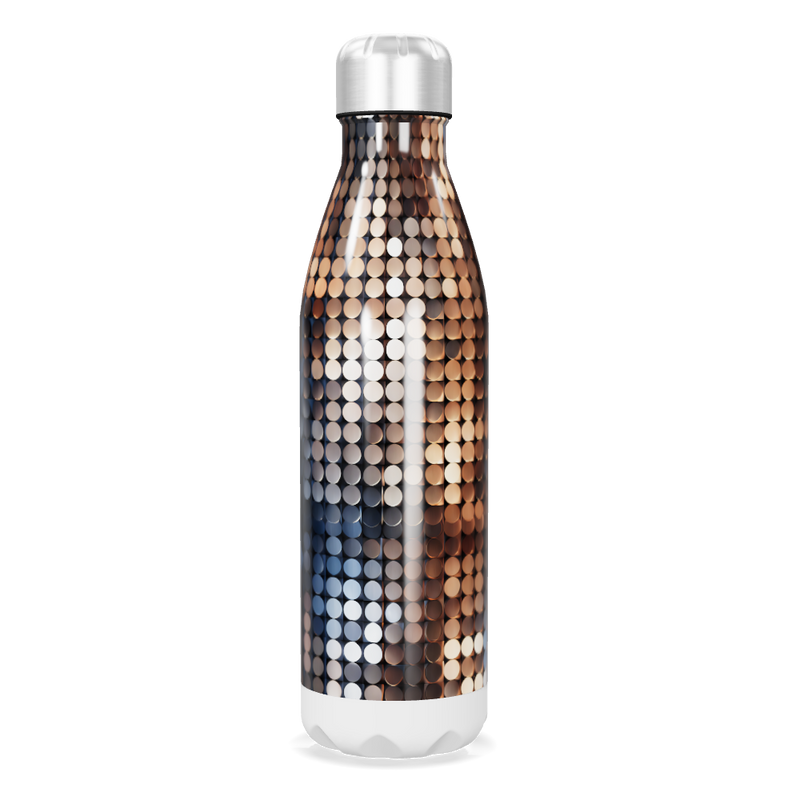 Garrafa Inox - Estampa Metalizada Colorida