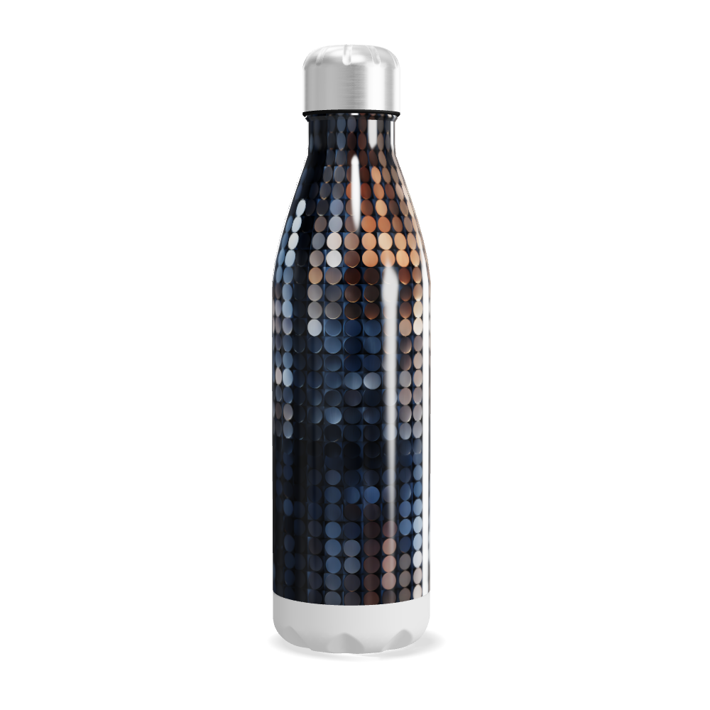 Garrafa Inox - Estampa Metalizada Colorida