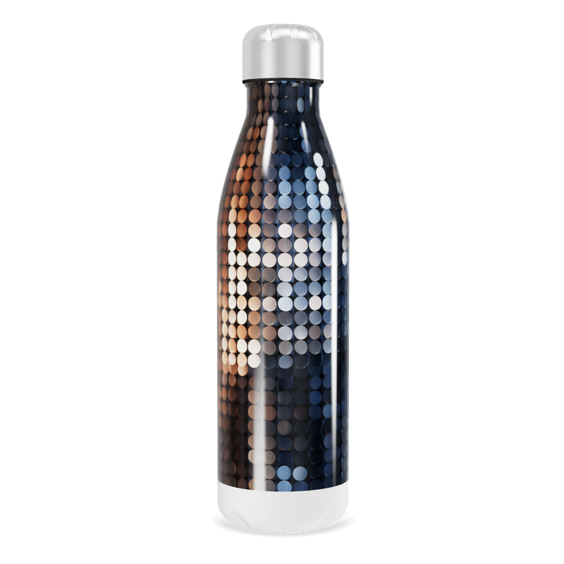 Garrafa Inox - Estampa Metalizada Colorida