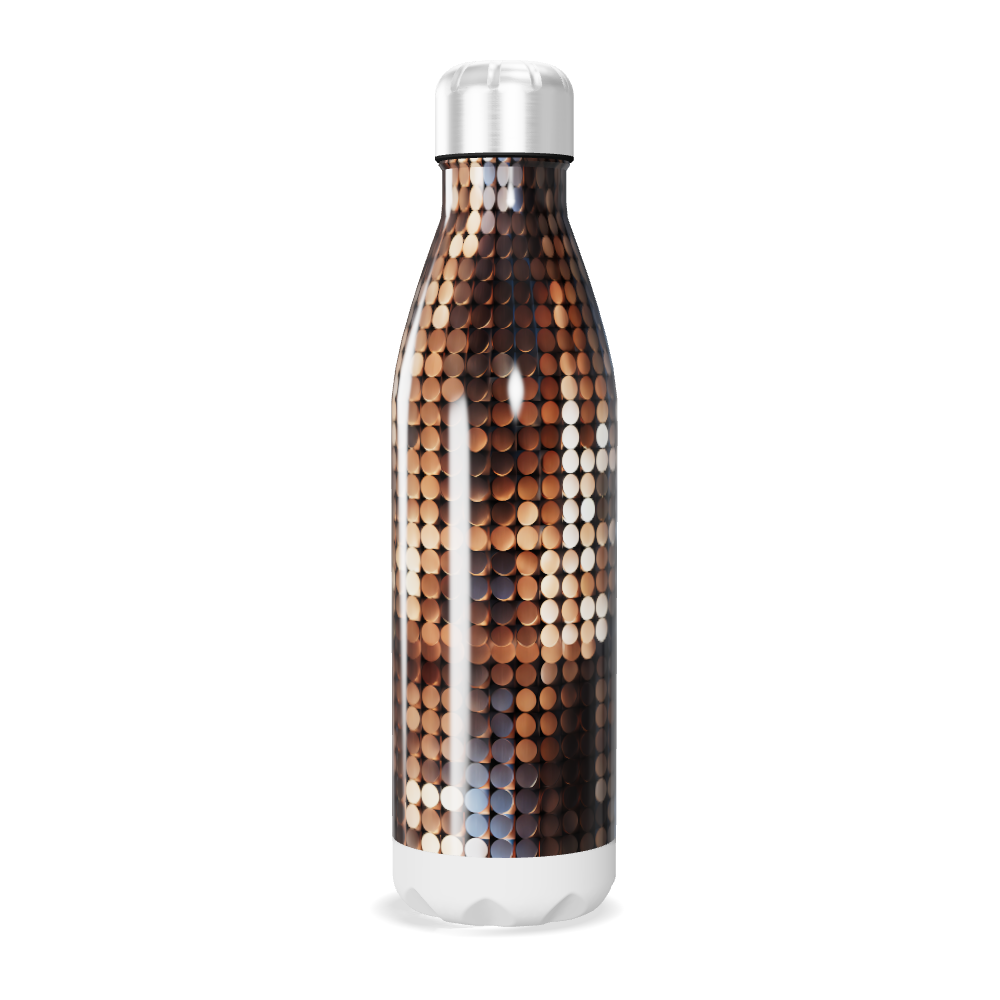 Garrafa Inox - Estampa Metalizada Colorida