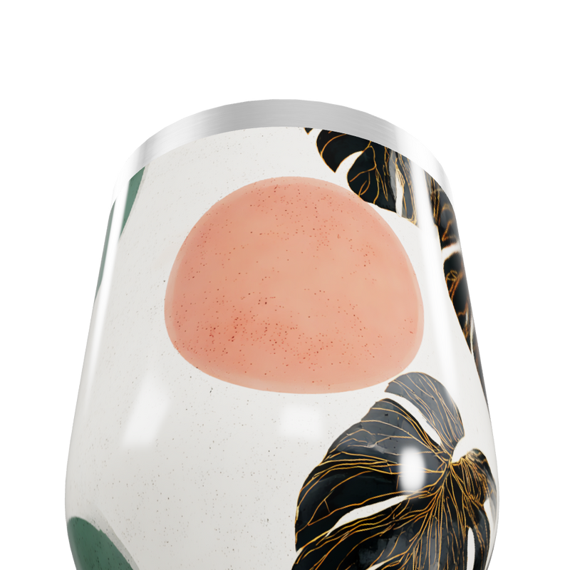 Copo Térmico Slim - Estampa Folhas Coloridas