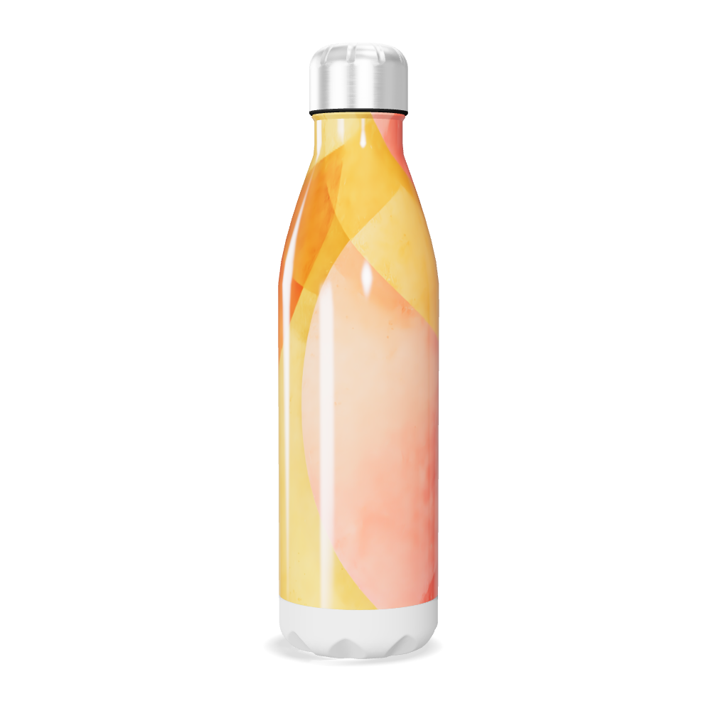 Garrafa Inox Estampada - Laranja e Amarela
