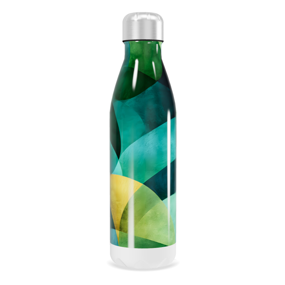 Garrafa Inox - Estampa Abstrata Colorida