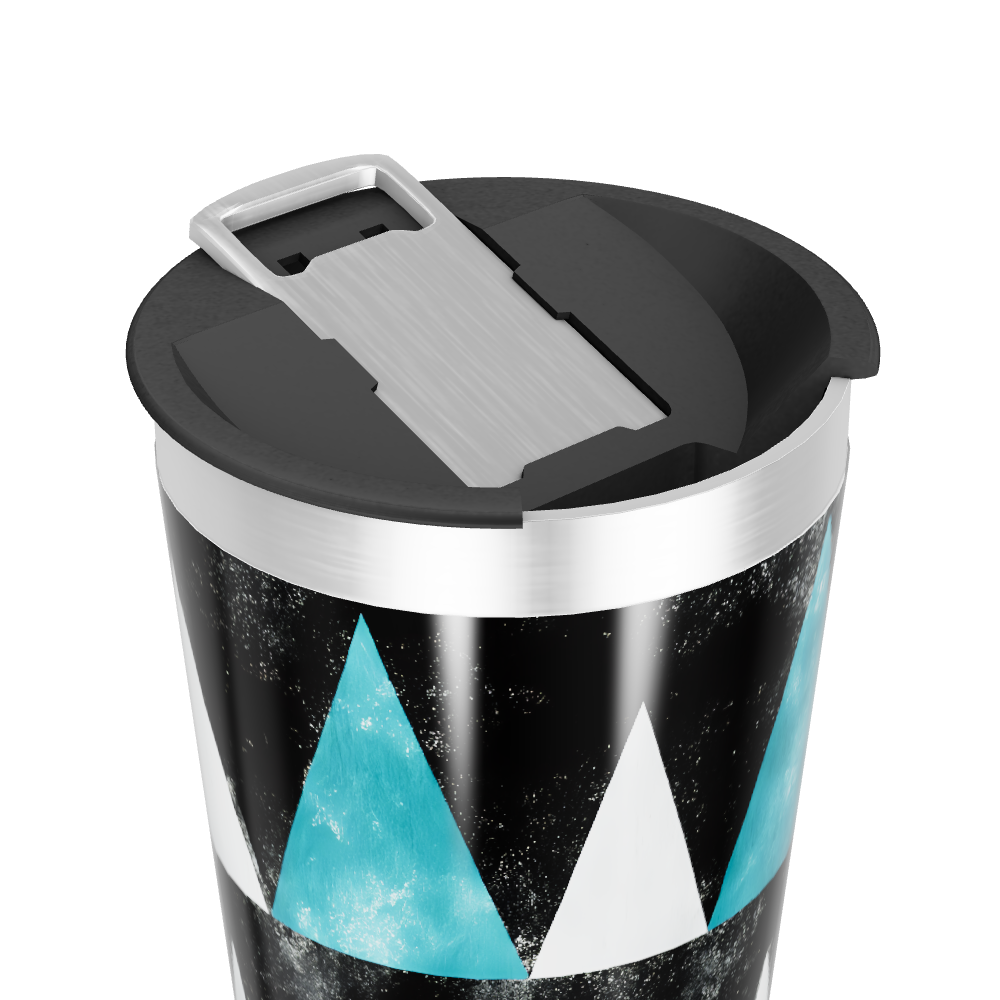 Copo Térmico - Preto Azul Geométrico