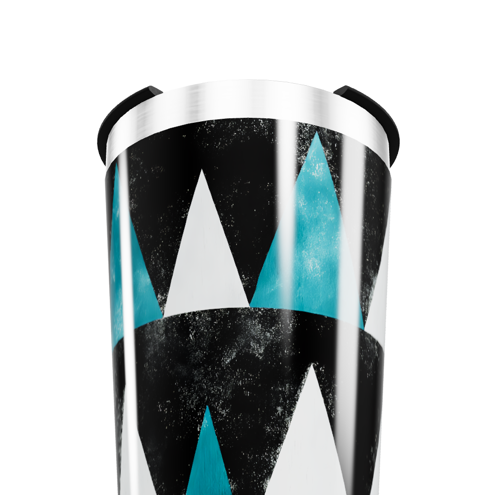 Copo Térmico - Preto Azul Geométrico