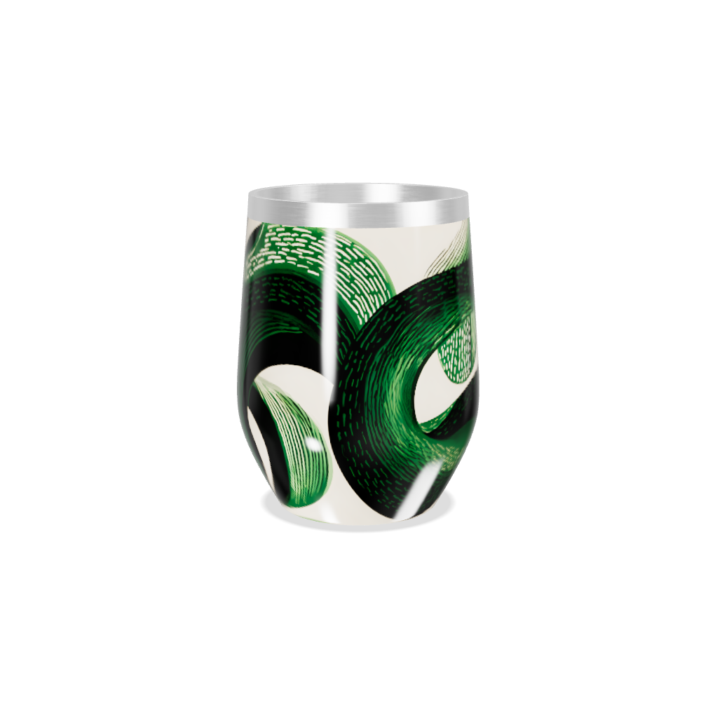 Copo Térmico Slim - Estampa Verde Abstrata