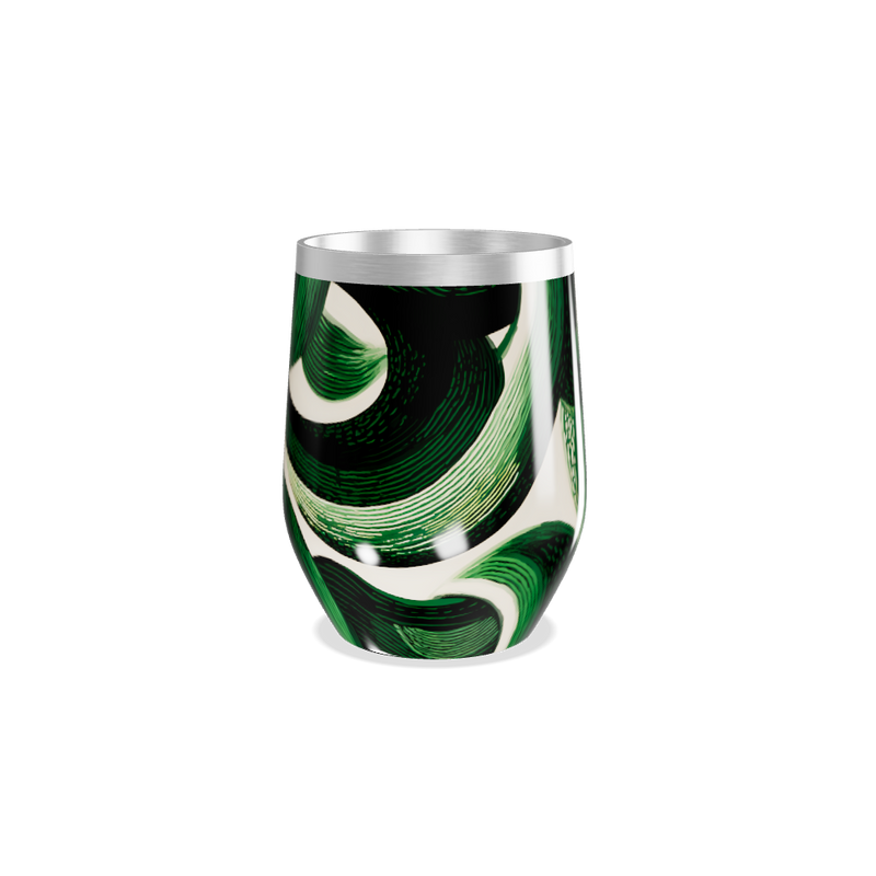 Copo Térmico Slim - Estampa Verde Abstrata
