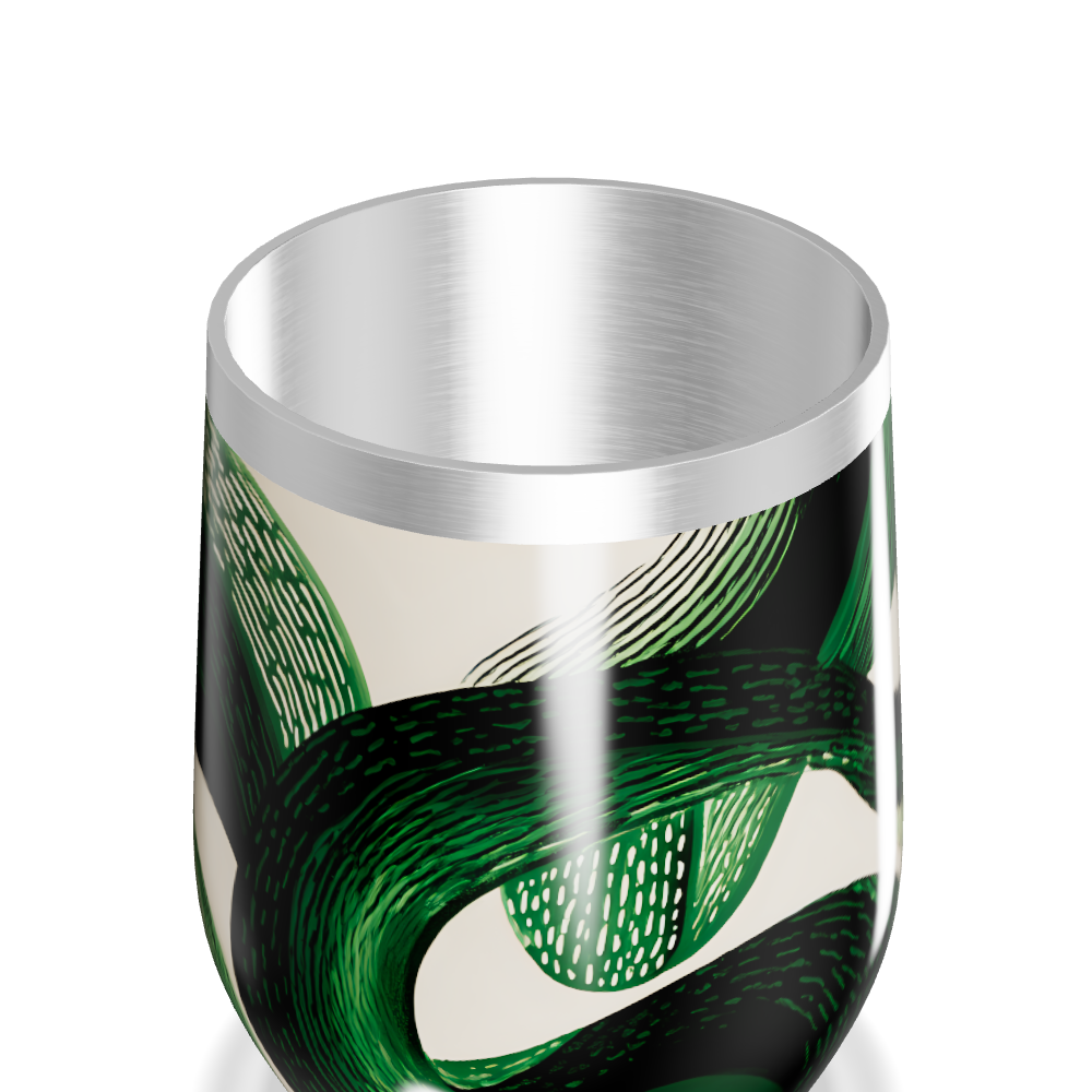 Copo Térmico Slim - Estampa Verde Abstrata