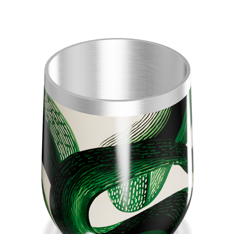 Copo Térmico Slim - Estampa Verde Abstrata