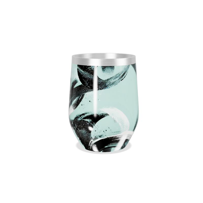 Copo Térmico Slim - Verde Pintura Abstrata