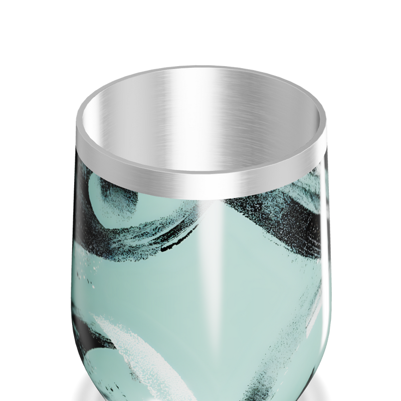 Copo Térmico Slim - Verde Pintura Abstrata