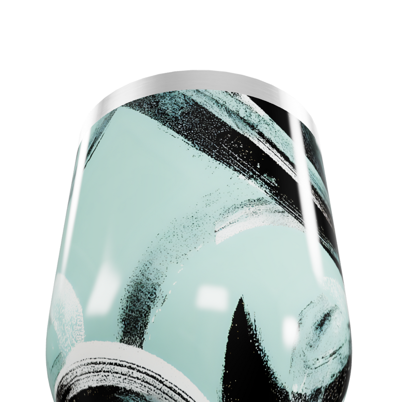 Copo Térmico Slim - Verde Pintura Abstrata