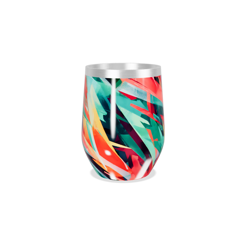 Copo Térmico Slim - Estampa Geométrica Colorida