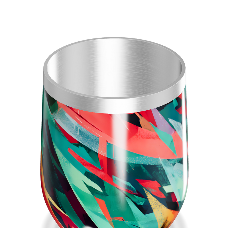 Copo Térmico Slim - Estampa Geométrica Colorida