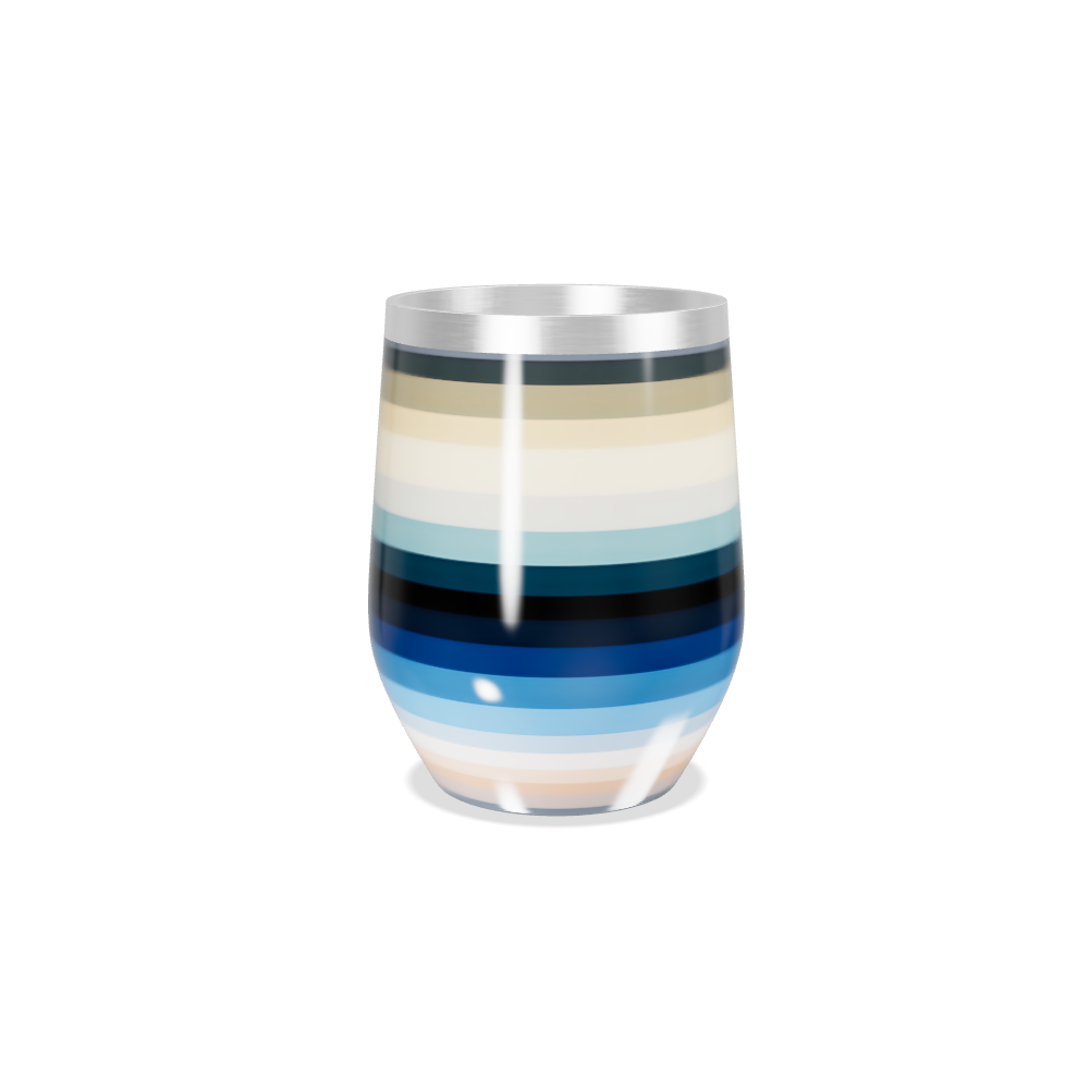 Copo Térmico Slim - Listras Coloridas Inox