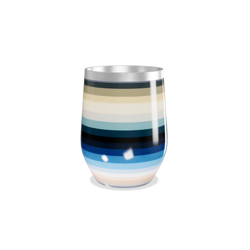 Copo Térmico Slim - Listras Coloridas Inox