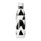 Garrafa Inox - Estampa Triângulos Preto e Rosa