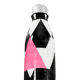 Garrafa Inox - Estampa Triângulos Preto e Rosa