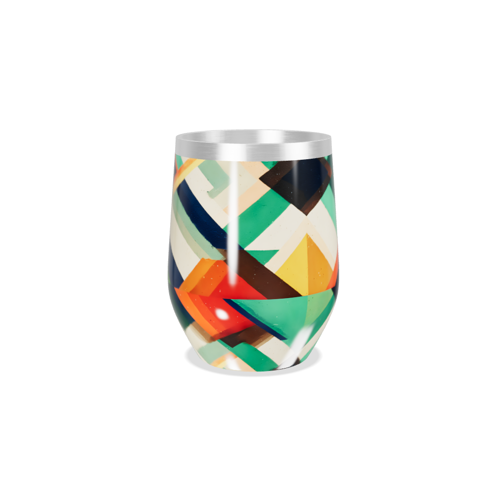 Copo Térmico Slim - Estampa Geométrica Colorida