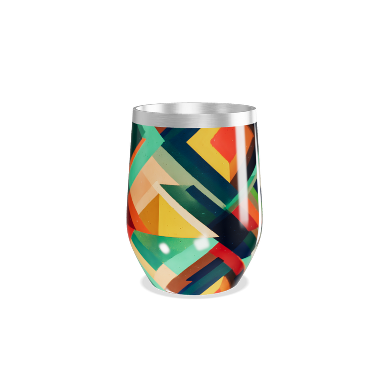 Copo Térmico Slim - Estampa Geométrica Colorida