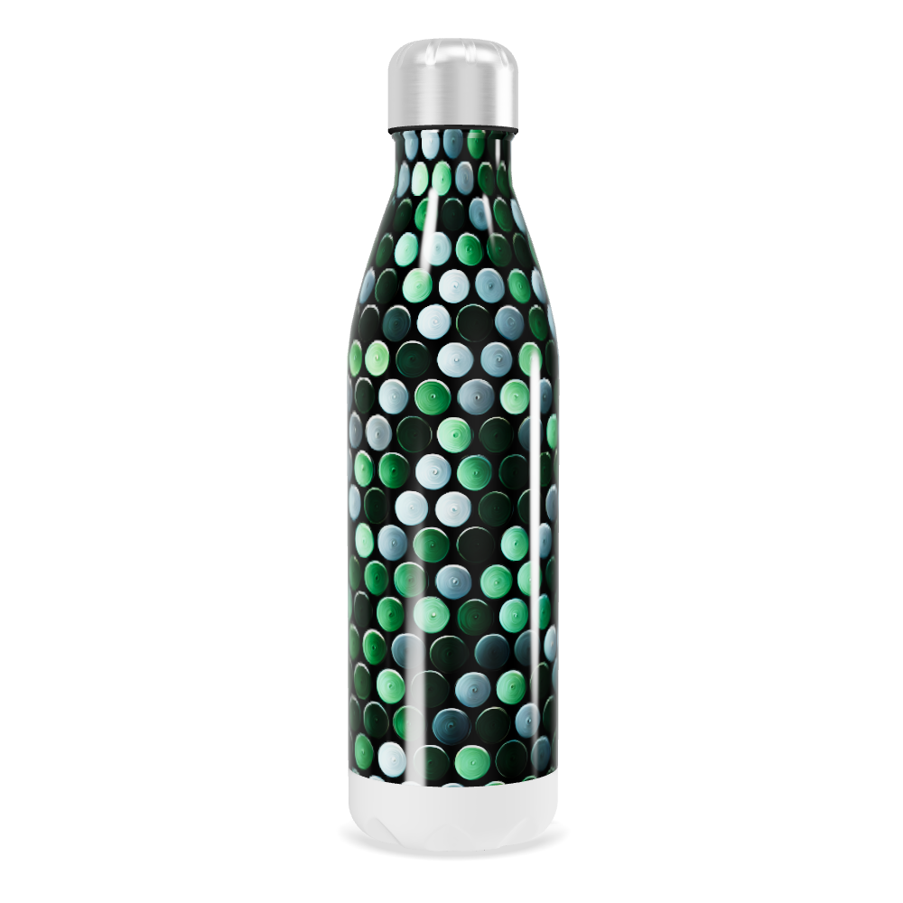 Garrafa Inox - Estampa Pontos Verdes