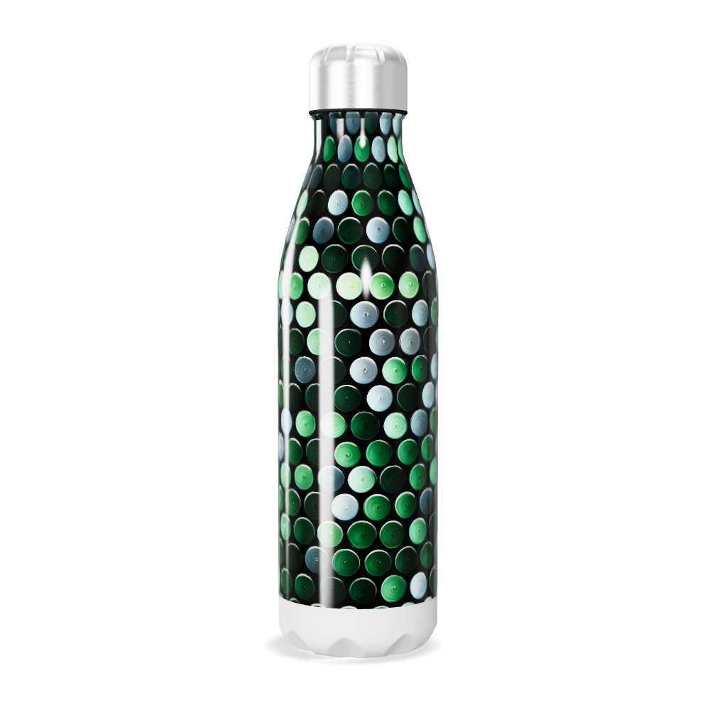 Garrafa Inox - Estampa Pontos Verdes