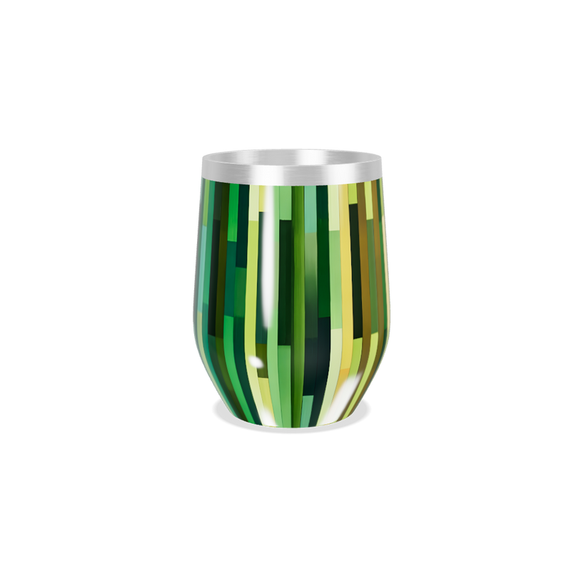 Copo Térmico Slim - Listrado Verde Inox