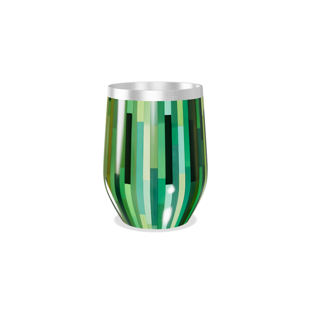 Copo Térmico Slim - Listrado Verde Inox