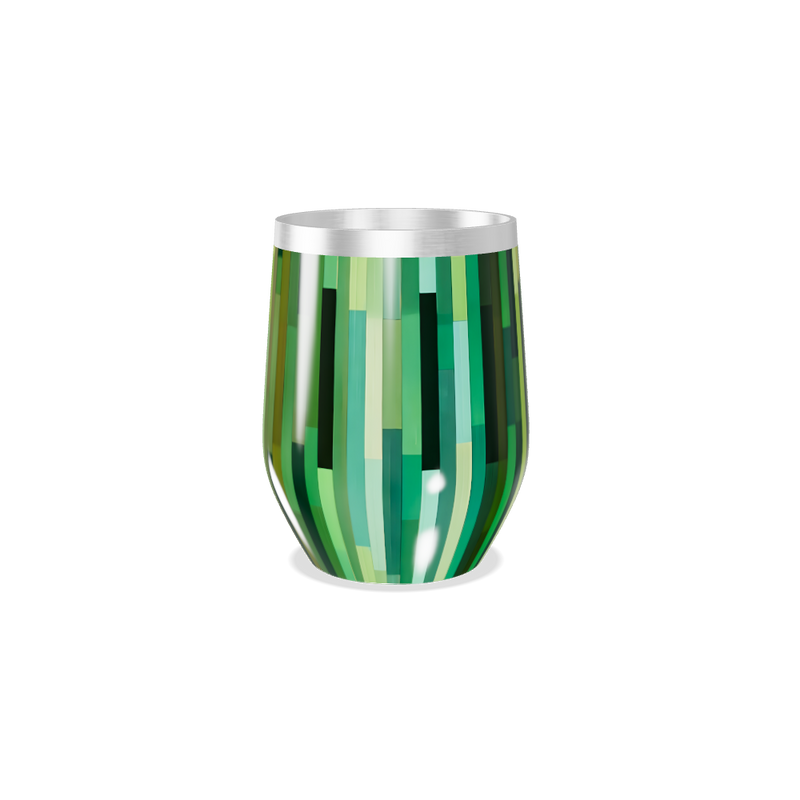 Copo Térmico Slim - Listrado Verde Inox