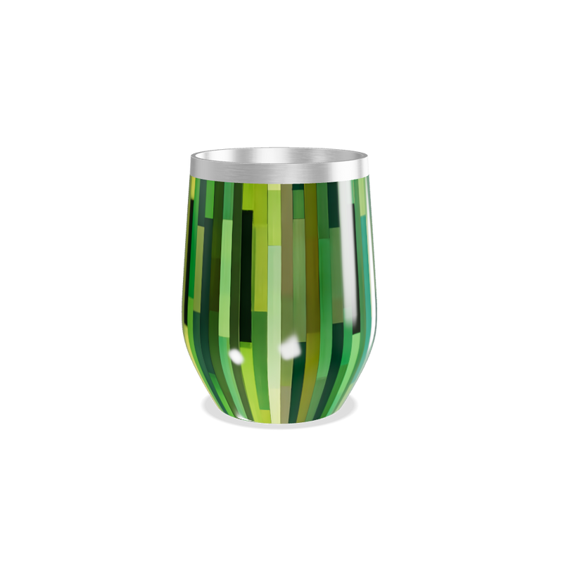 Copo Térmico Slim - Listrado Verde Inox