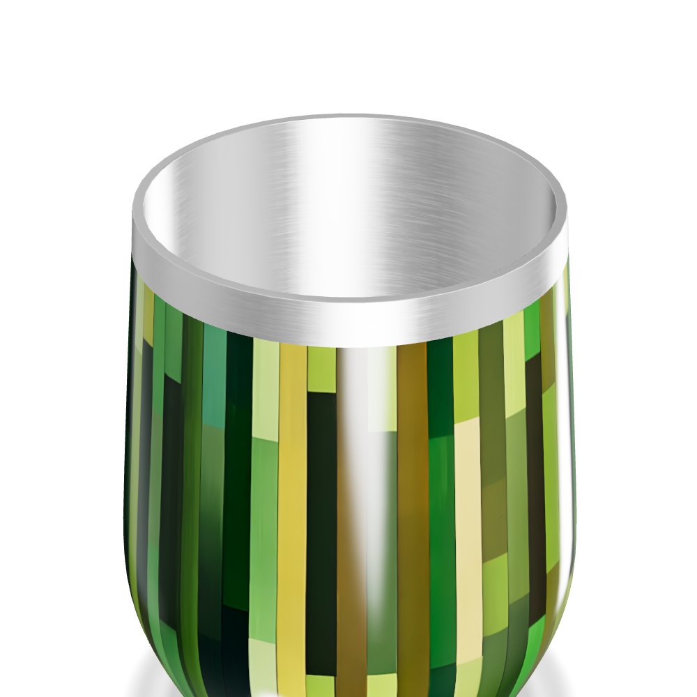 Copo Térmico Slim - Listrado Verde Inox