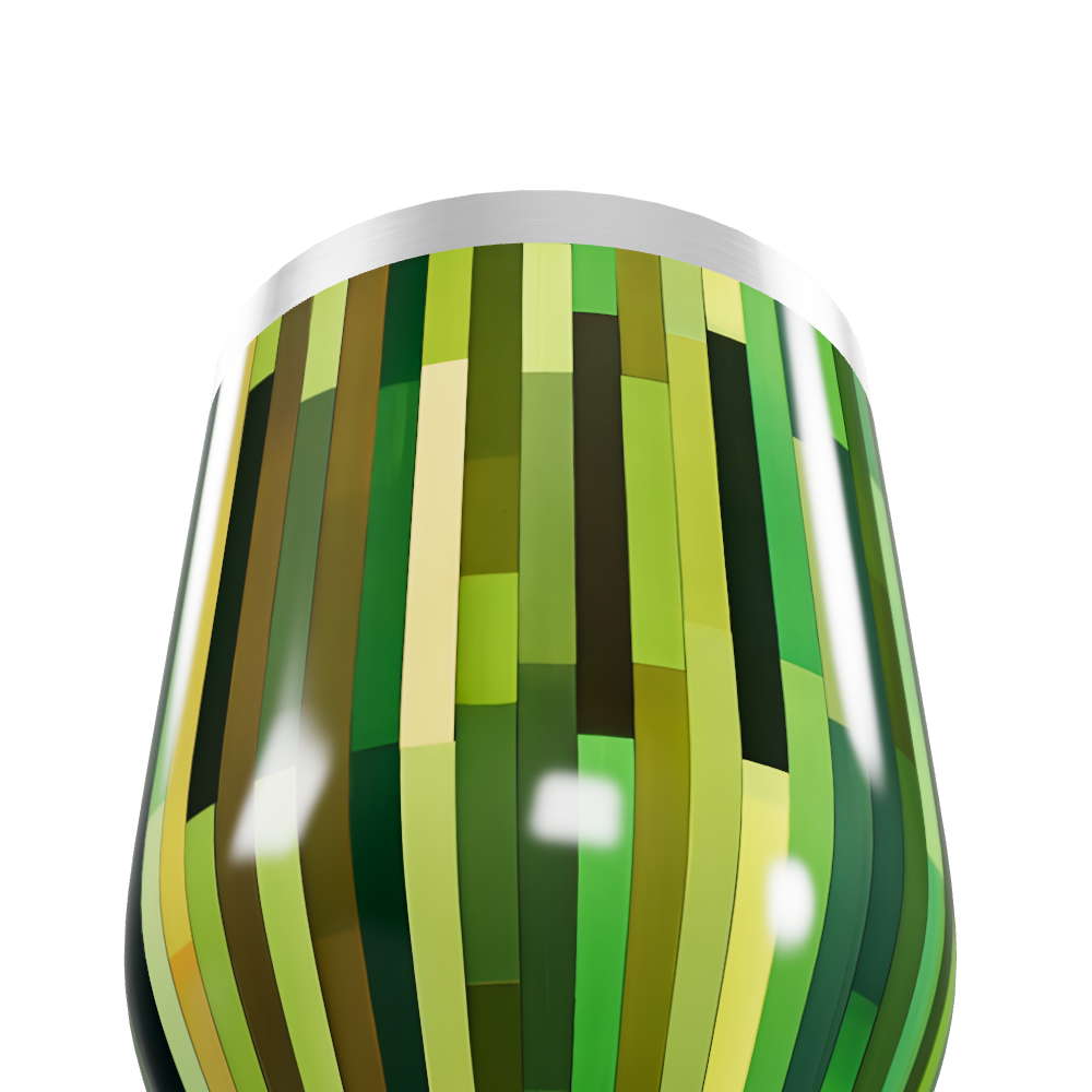 Copo Térmico Slim - Listrado Verde Inox