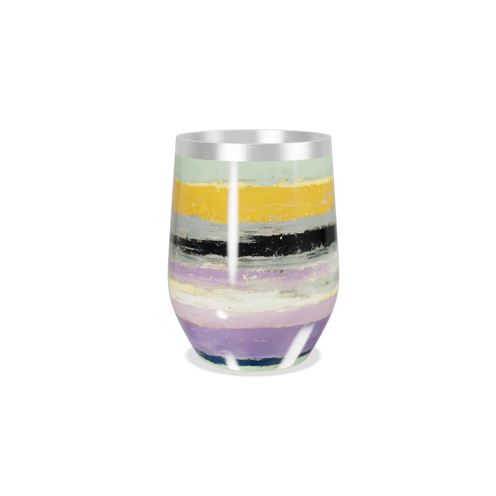 Copo Térmico Slim - Listras Multicoloridas Inox