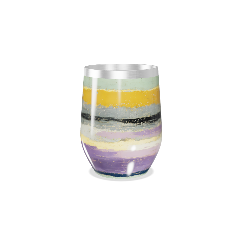 Copo Térmico Slim - Listras Multicoloridas Inox