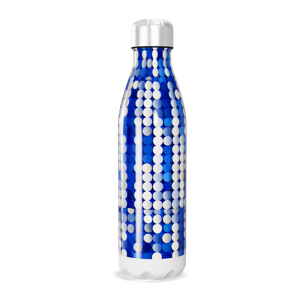 Garrafa Inox Azul - Estampa Bolinhas