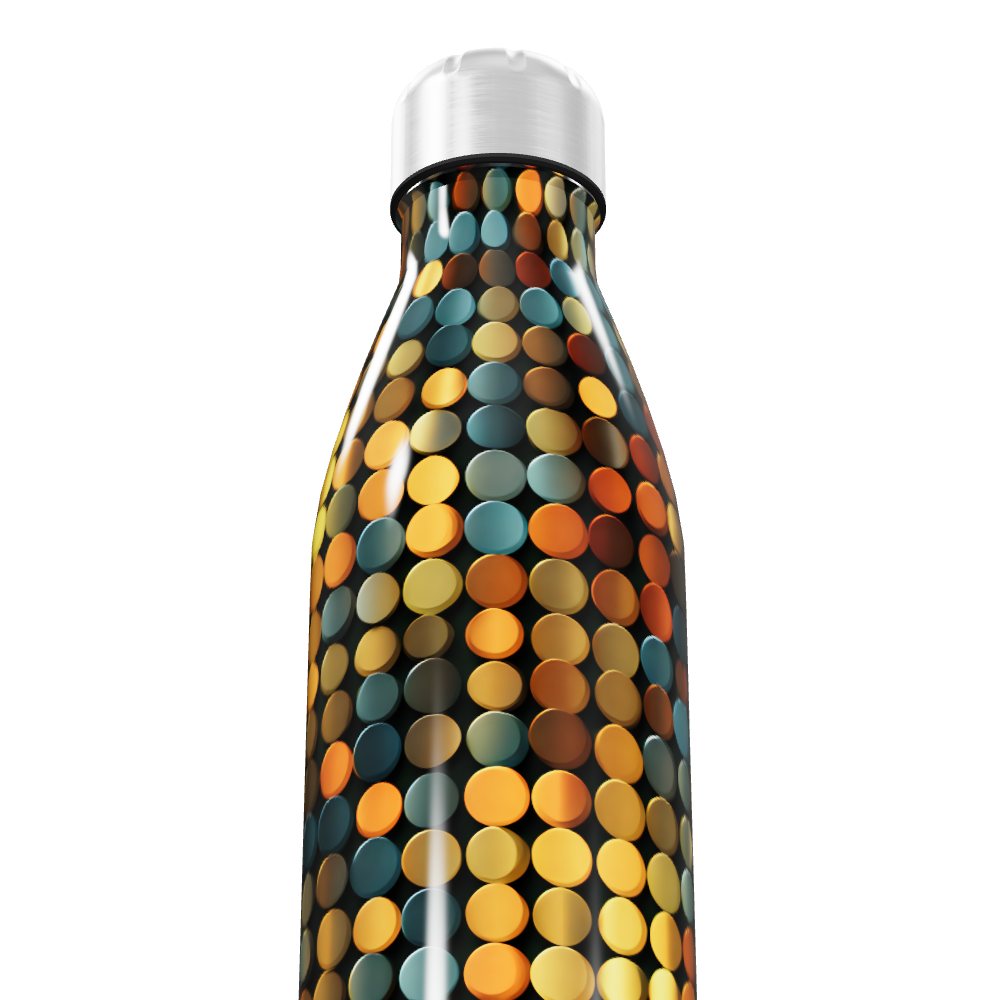 Garrafa Inox - Estampa Colorida Pontos