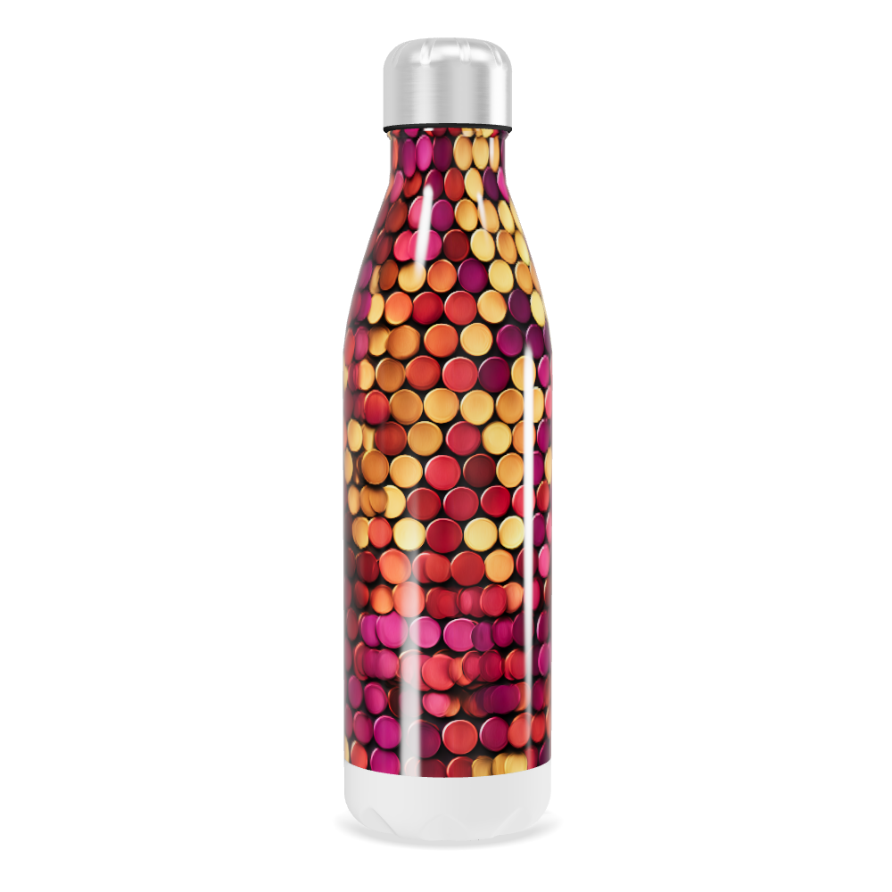 Garrafa Inox - Estampa Bolinhas Coloridas