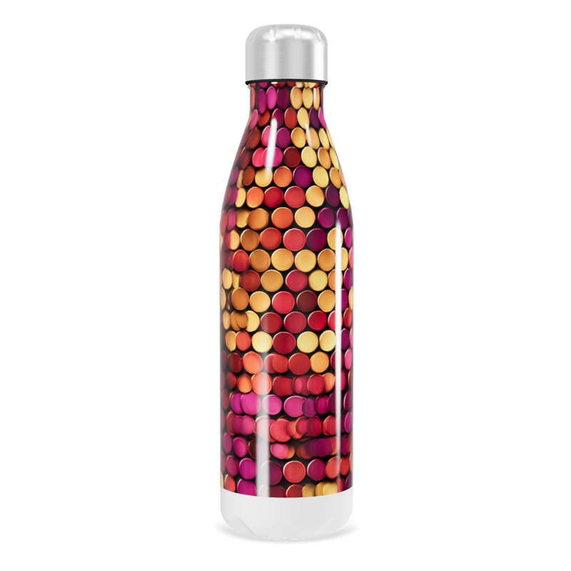 Garrafa Inox - Estampa Bolinhas Coloridas
