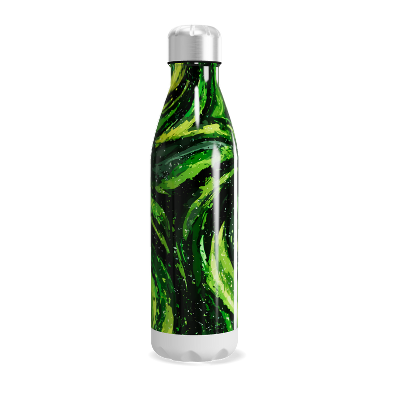 Garrafa Inox - Verde com Estampa Espiral